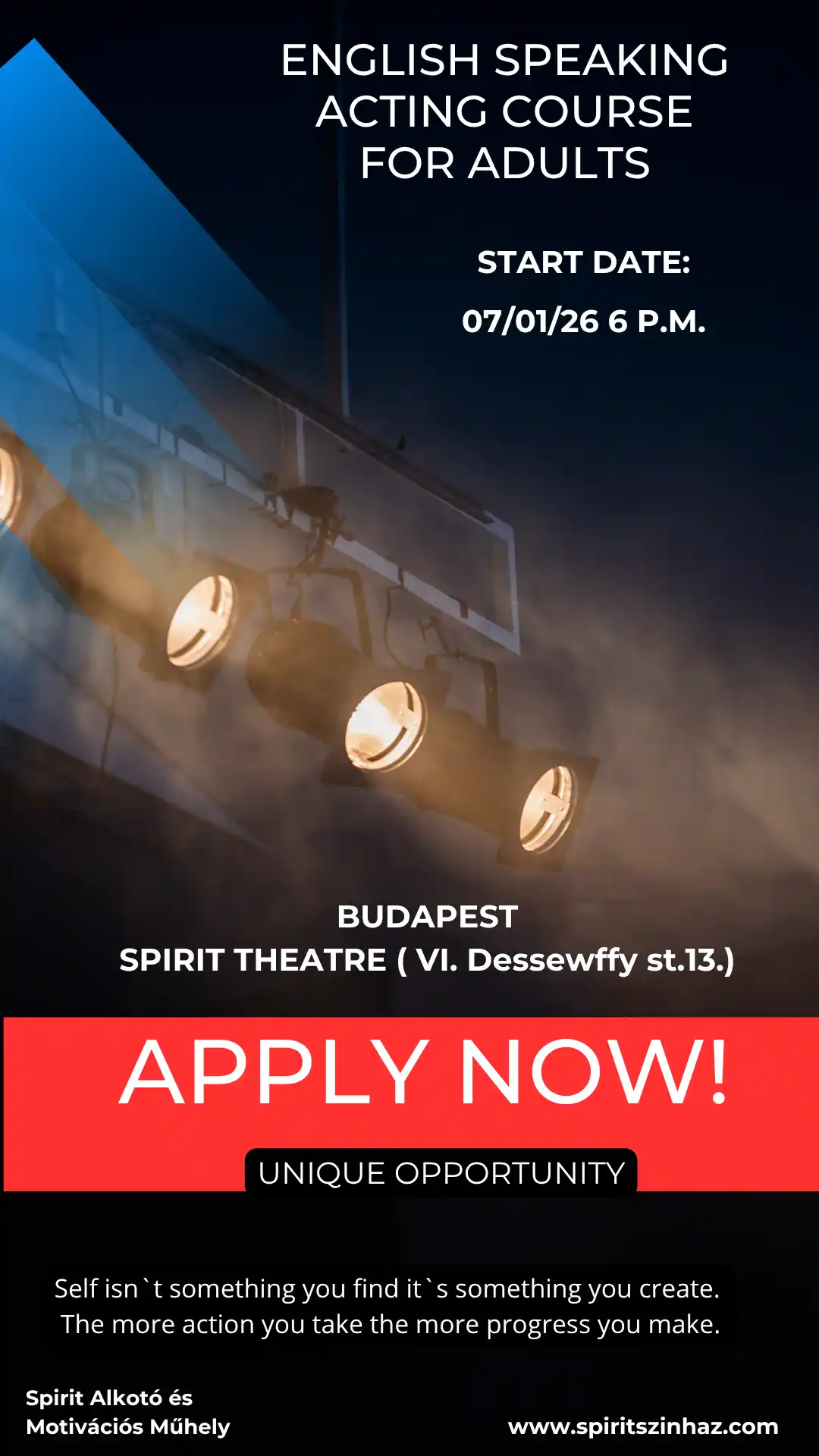 english speaking acting course for adults english speaking acting course for adults in Budapest