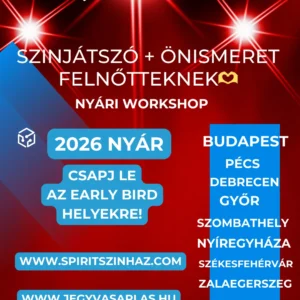 Spirit alkotóműhely nyári színjátszó és önismereti tábor országosan