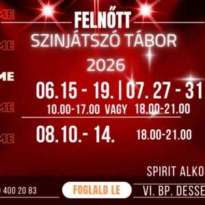 Spirit műhely nyári színjátszó és önismereti tábor Budapesten
