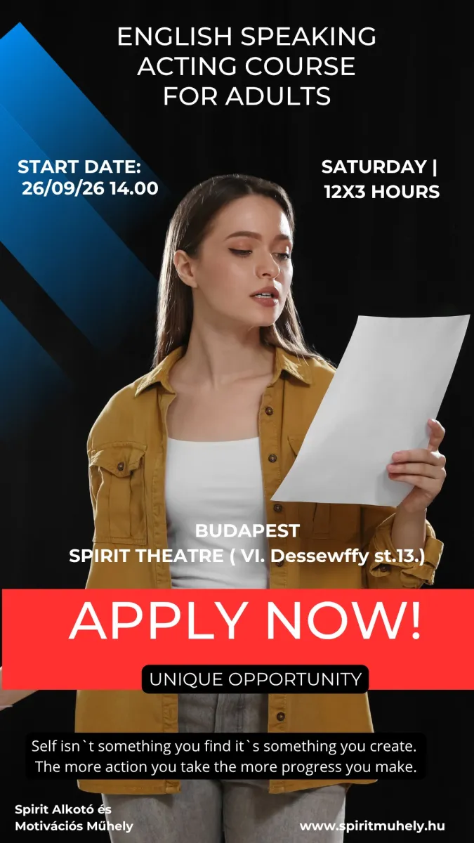 english acting course Budapest