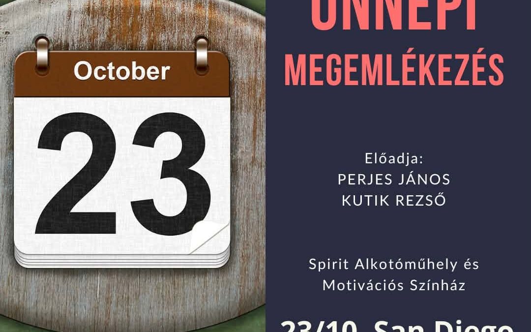 Ünnepi megemlékezés október 23-a tiszteletére
