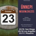Ünnepi megemlékezés okt.23-a tiszteletére